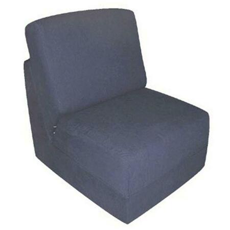 FUN FURNISHINGS Navy Micro Suede Teen Chair 50234